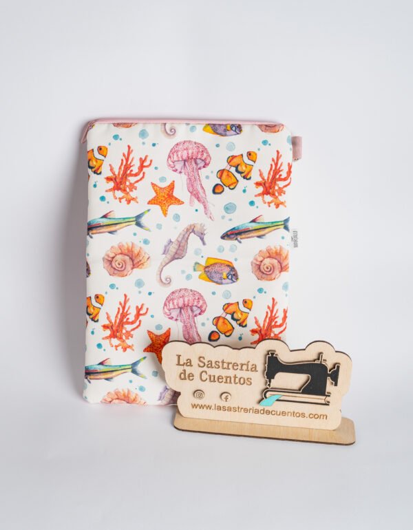 Funda de libro / tablet  "Animales Marinos" (27x18 cm)