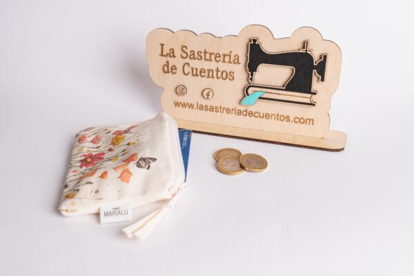 Monedero/Tarjetero Marialu Gili "flores silvestres y mariposas" - Imagen 2