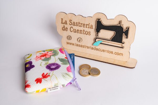 Monedero acolchado "Floral"