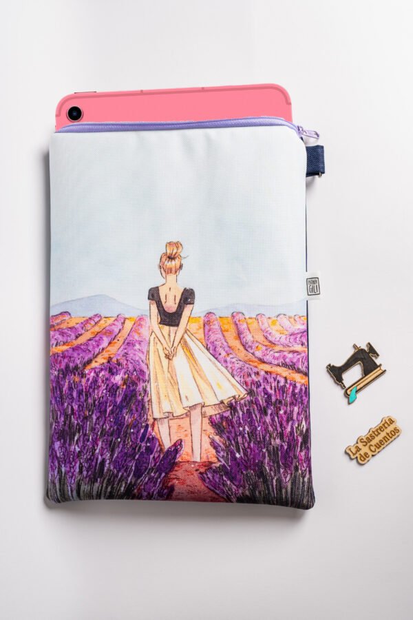 Funda de libro / Tablet "Lavanda" (27 x 18 cm) - Imagen 4