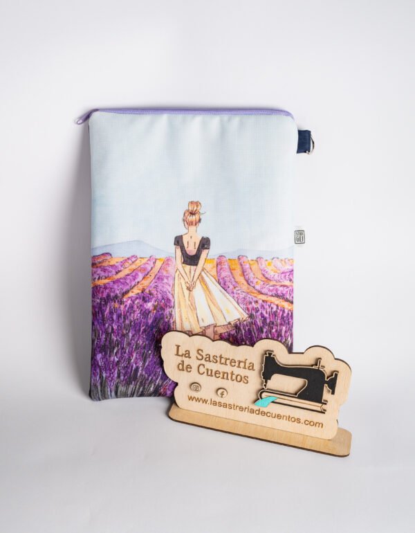 Funda de libro / Tablet "Lavanda" (27 x 18 cm)