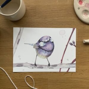 Lámina Pájaro morado de Marialu Gili