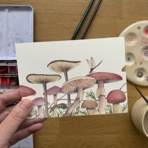 Minilámina Setas de Marialu Gili (incluye sobre blanco)