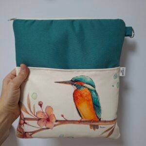 Funda de libro mediana "Martin pescador" (28 x 25 cm)