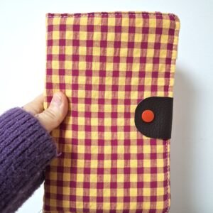 Joyero de viaje "Vichy color melocotón"