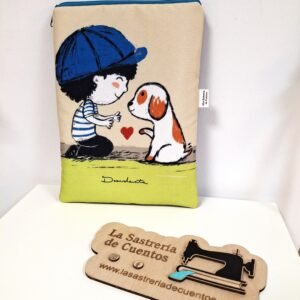 Funda de libro de bolsillo "niño con perrito"