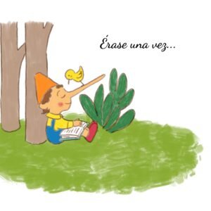 MINILAMINA SOLIDARIA Pinocho ilustración de Ana Rodriguez