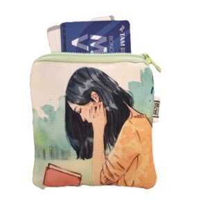 Cartera / Tarjetero de polipiel "La lectora" de Esther Gili