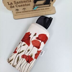 Funda de gafas impermeable AMAPOLAS diseño de Marialu Gili